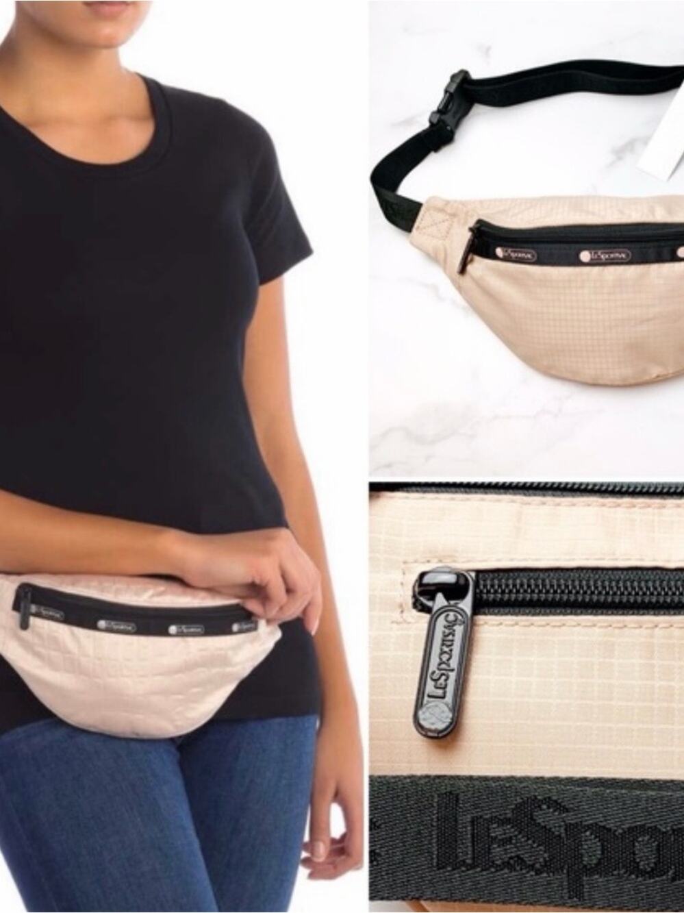 LeSportSac Carlin belt bag in blush
